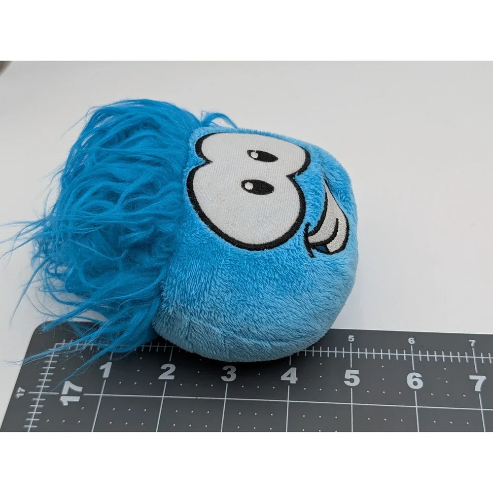 Disney Club Penguin Plush Blue Puffle Round Embroidered Small 4 Inch Stuffed‎
